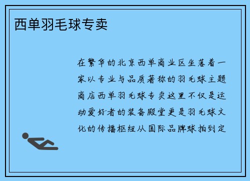 西单羽毛球专卖